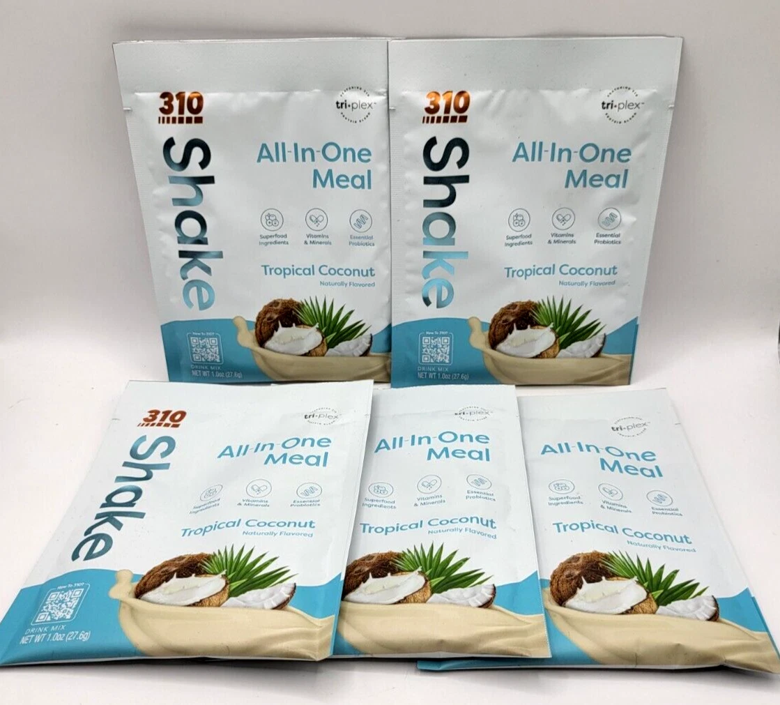 310 Nutrition 올인원 식사 쉐이크 열대 코코넛 - 5회분