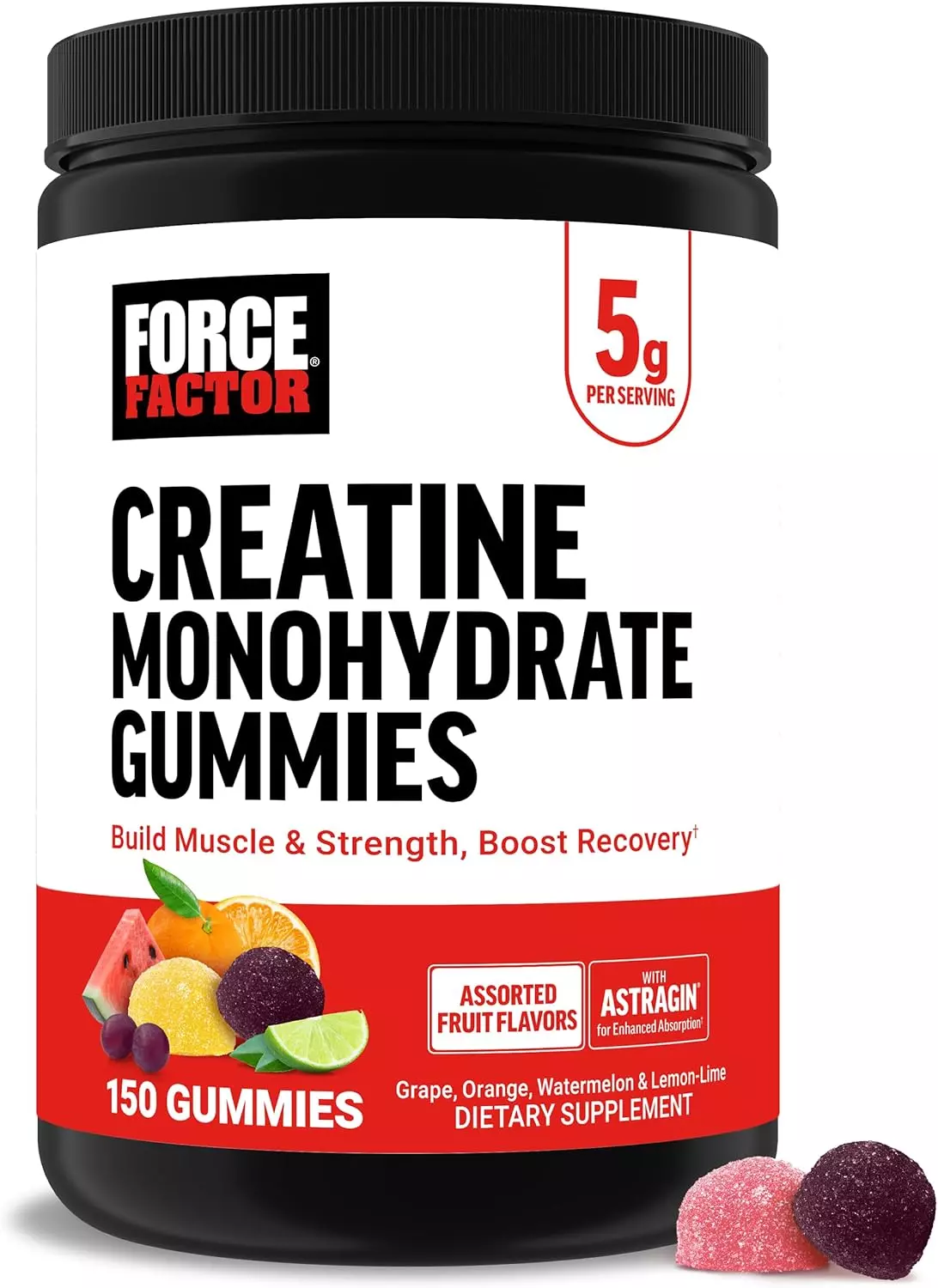 Creatine Gummies, Creatine Monohydrate for Muscle Gain, More Strength, and Faste