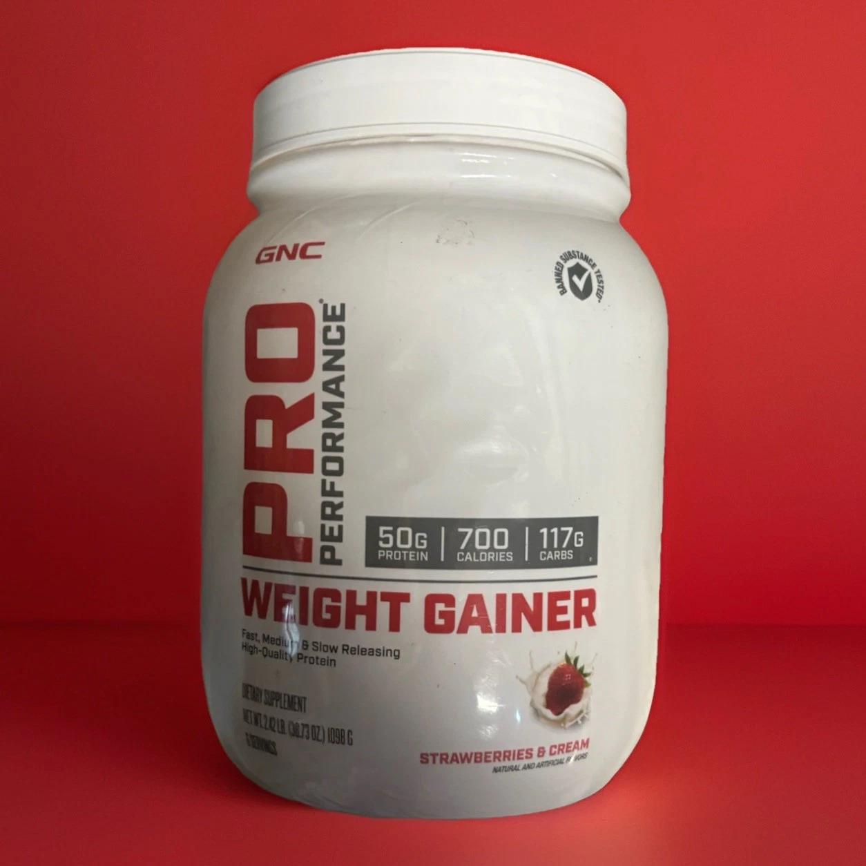 GNC Pro Performance Weight Gainer 50g Protein 700 Calories 6 Servings Exp 3/26