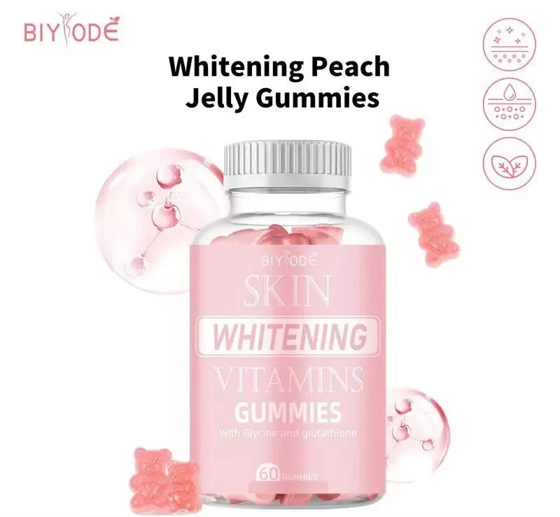 2X BIYODE Glutathione Gummies Vegan Skin Glow Biotin L-Glutathione VitC 60'