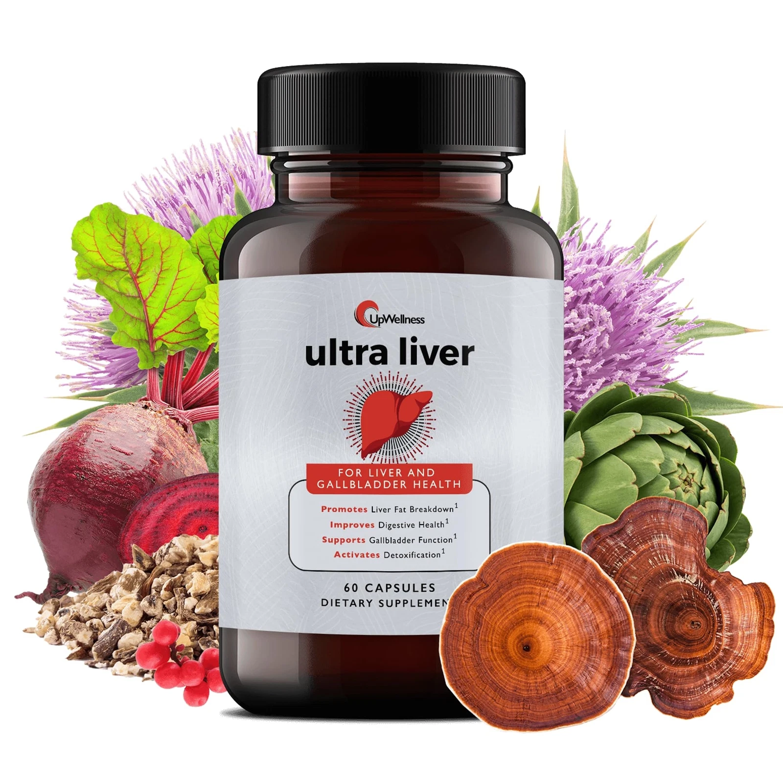 UpWellness Ultra Liver Supplement for Liver Health and Gallbladder Support .