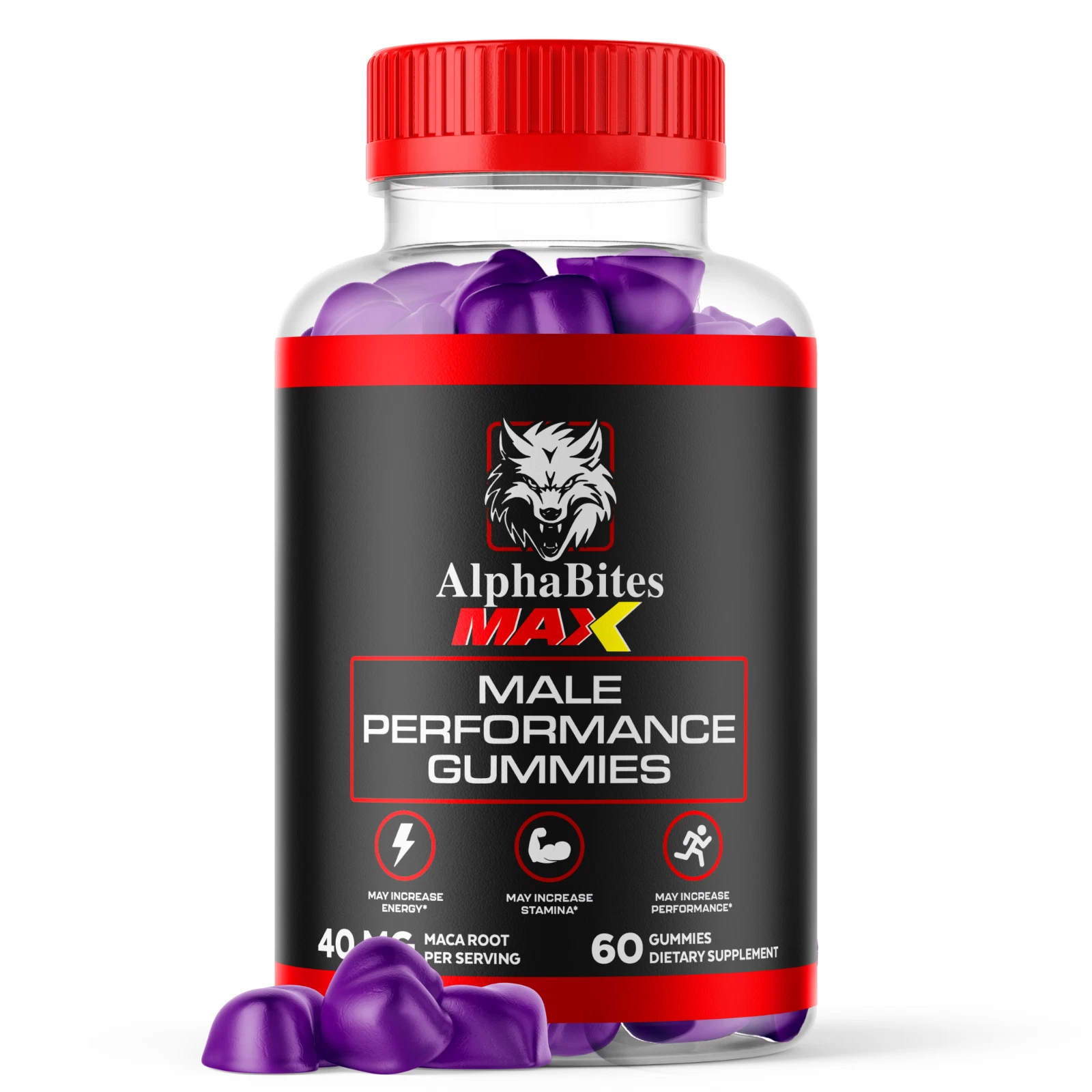 Alpha Bites Max Gummies AlphaBites Max Supplement for Men (60 Gummies)
