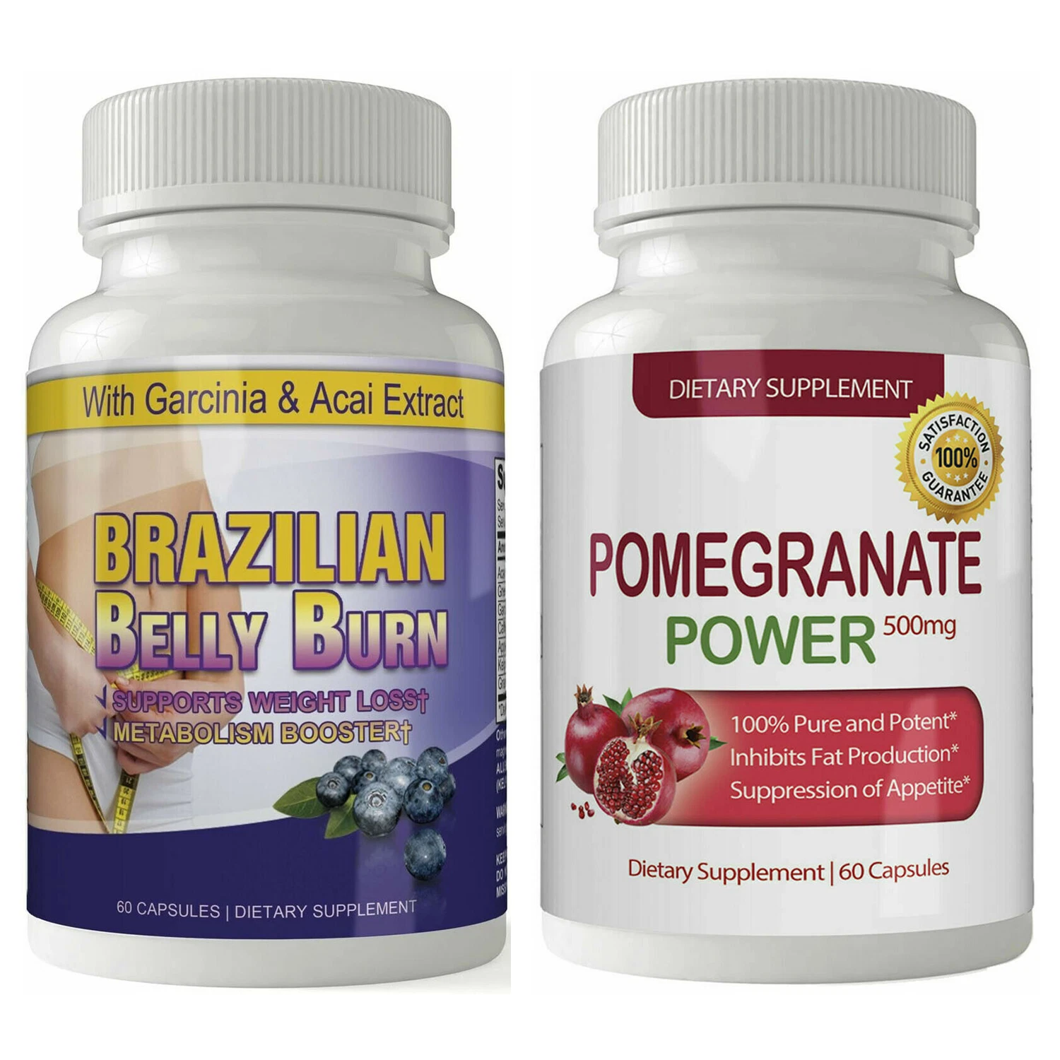 Brazilian Belly Burn Garcinia & Pomegranate Weight Loss Appetite Control Capsule