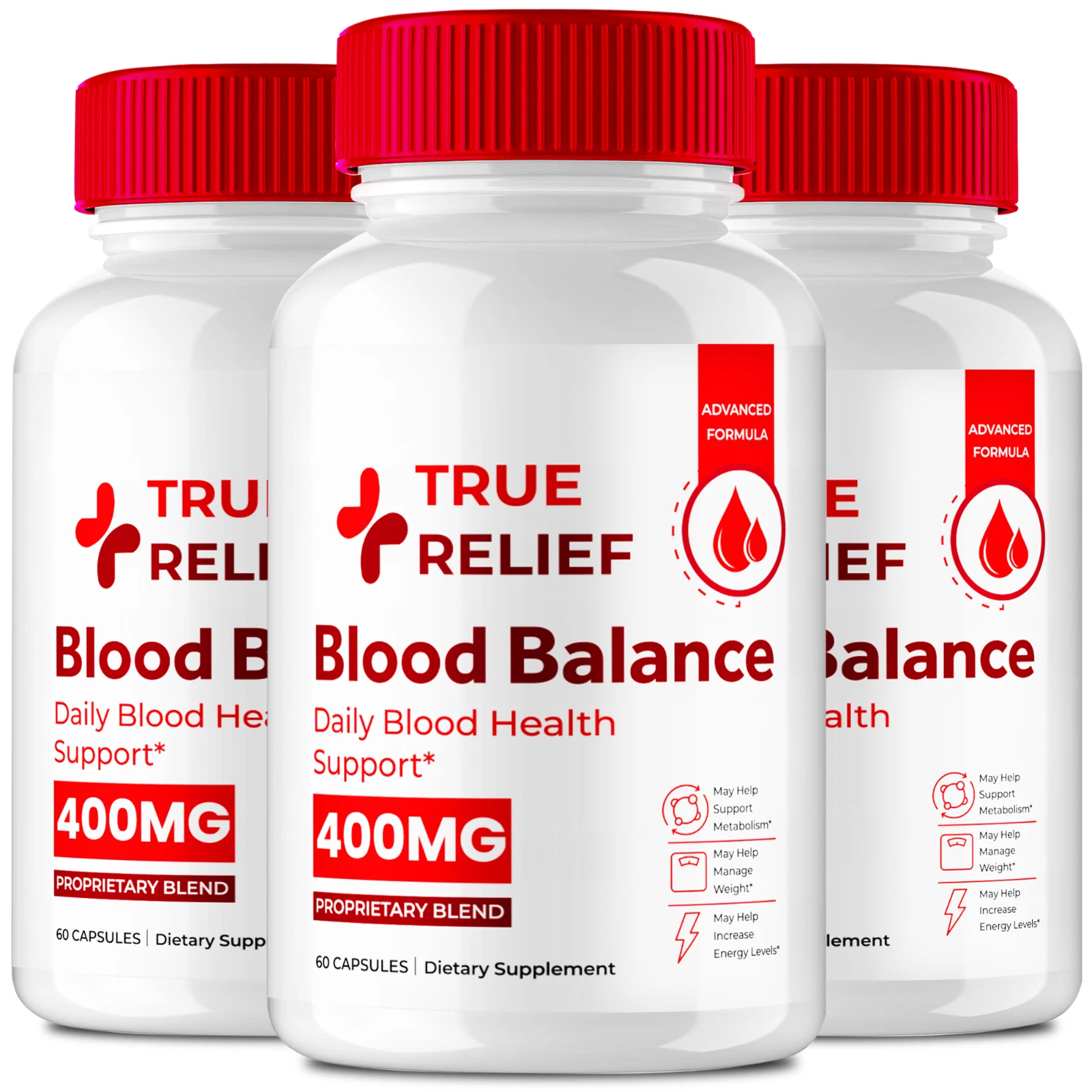 (3 Pack) True Relief Blood Balance Capsules, Healthy Circulation & Stable Levels