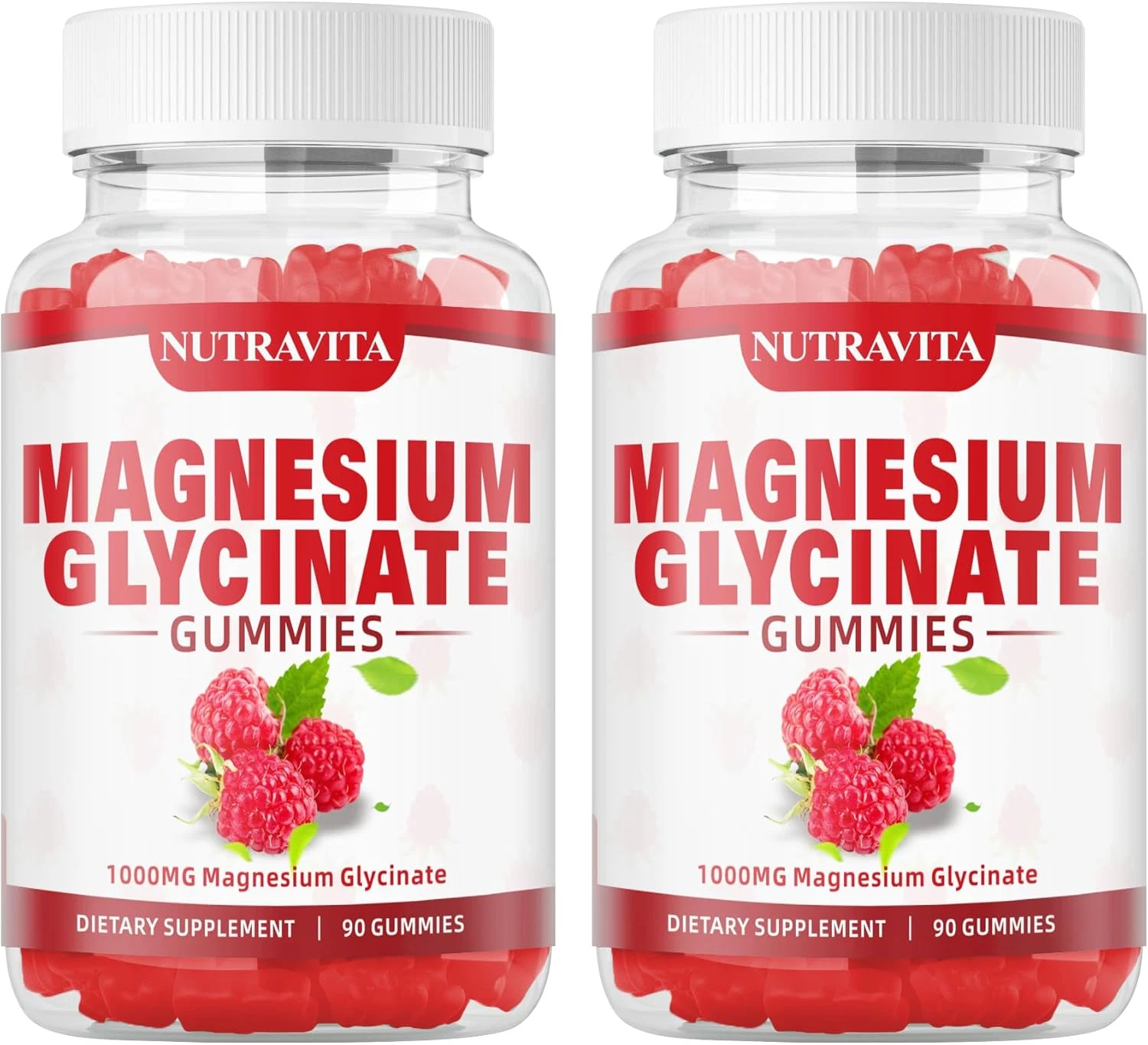 Magnesium Glycinate Gummies 1000Mg with Magnesium L-Threonate,Chelated Magnes...