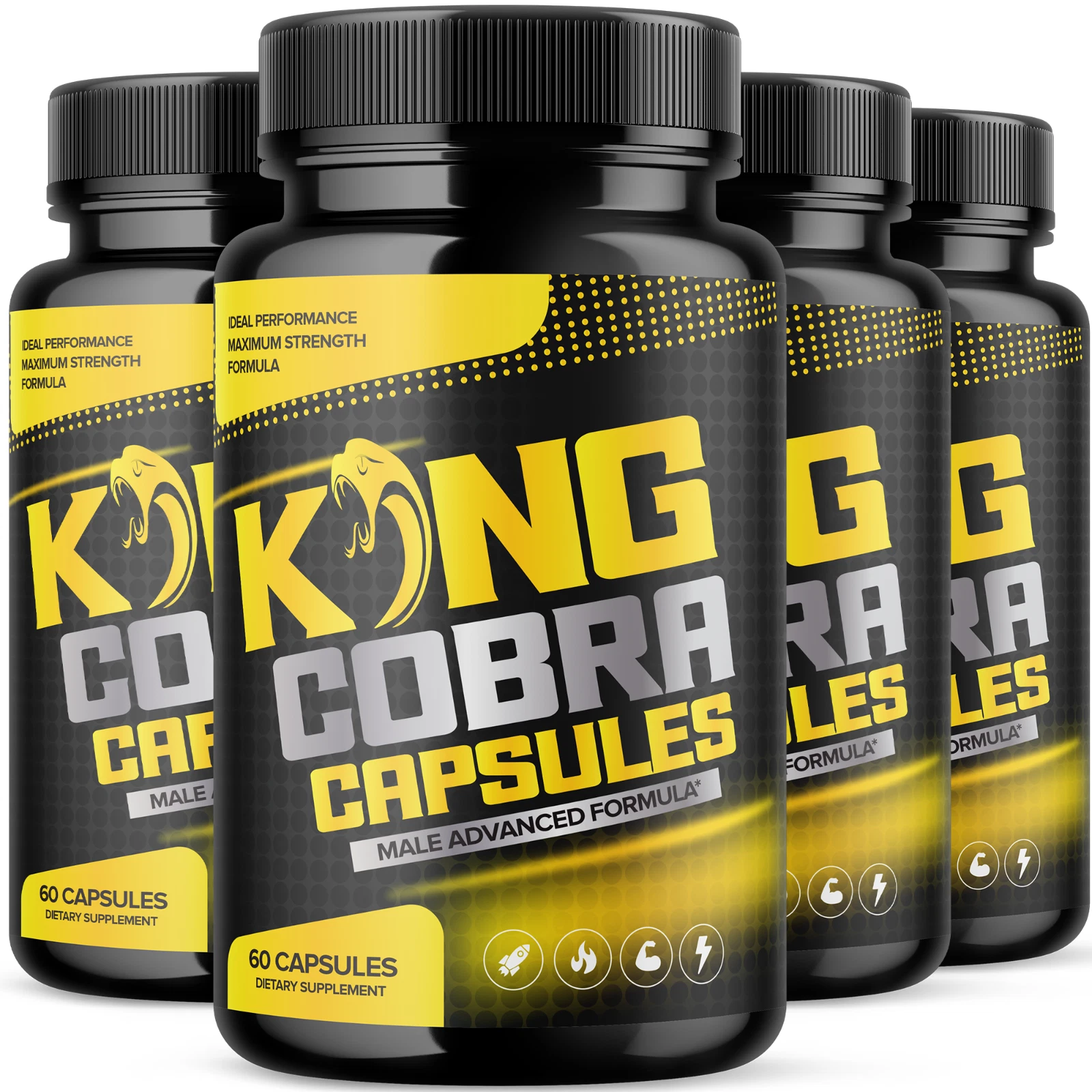 King Cobra Capsules Extra Strength Formula Pills for Men (4 Pack 240 Ct)