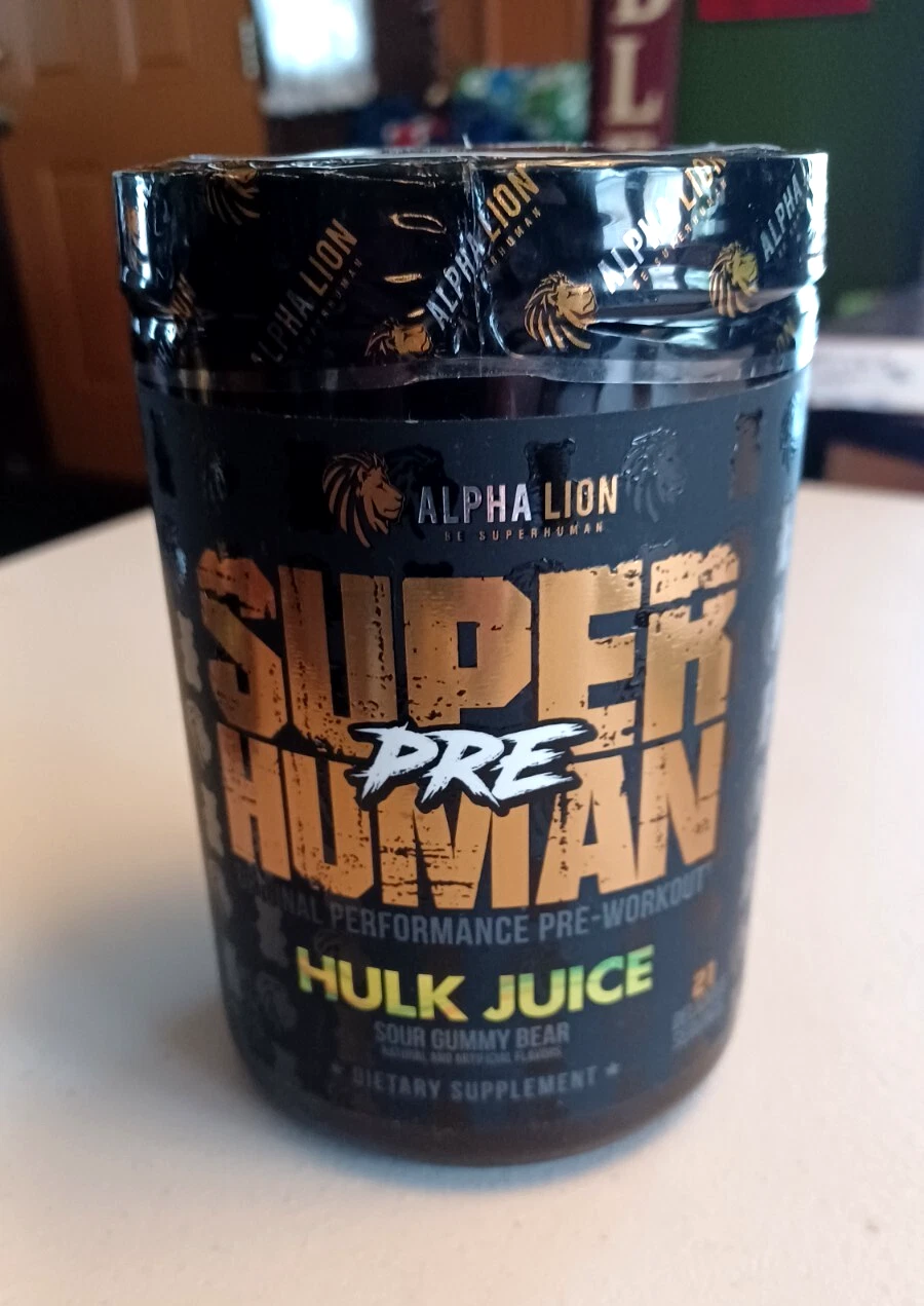 Alpha Lion Super Human PRE Hulk Juice, Sour Gummy 21 Servings (EXP:12/25)