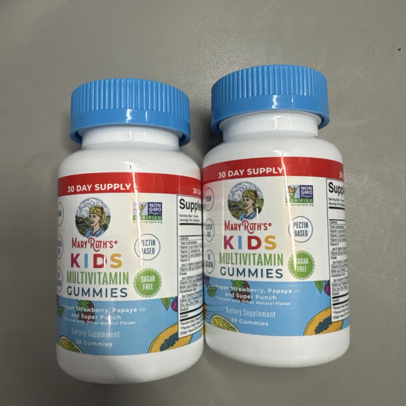 MARY RUTH’S Kids Multivitamin Gummies, Strawberry , 2 Bottles 30 EA Exp 07/2026