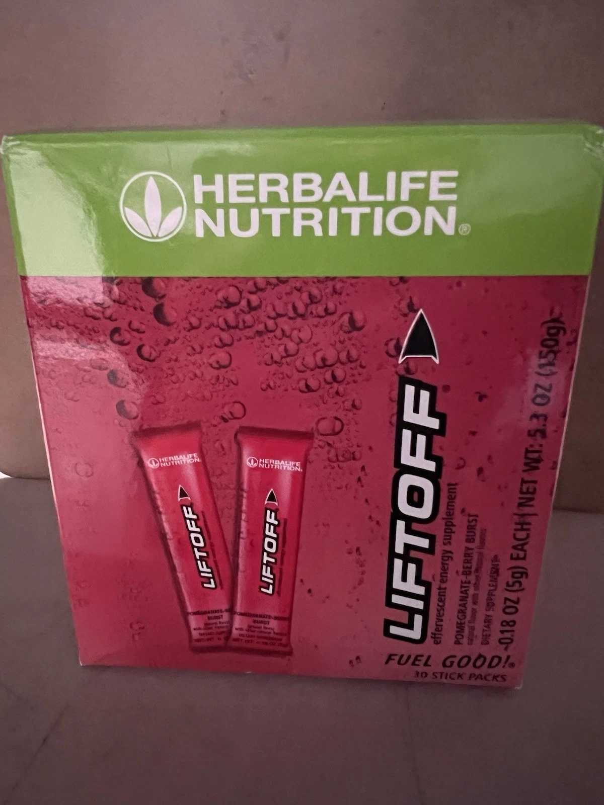Herbalife Nutrition LIFTOFF Energy Stick Packs -pomegranate Berry- 30 stick pack