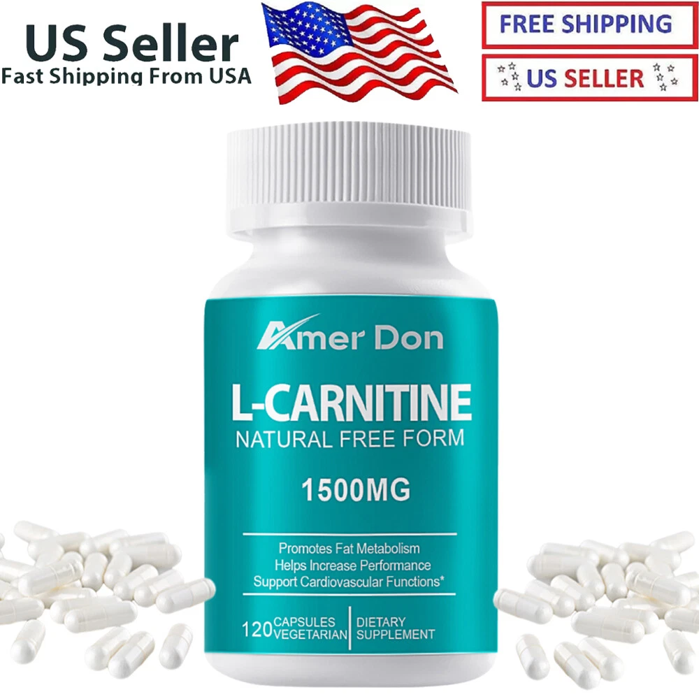 120 Capsules L-Carnitine 1500mg, High Potency Supports Natural Energy Production