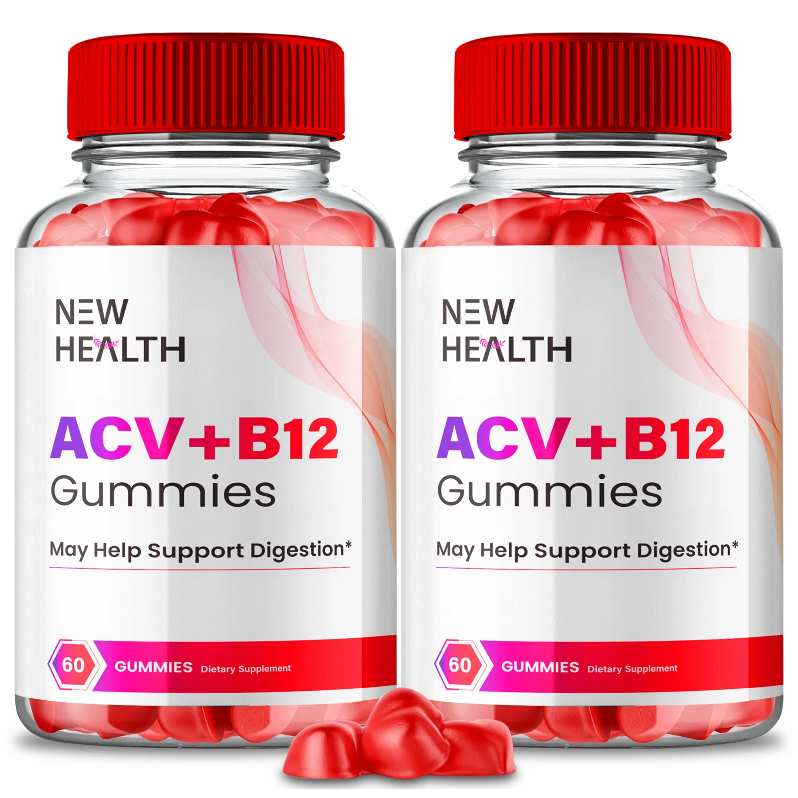 (2 Pack) New Health Keto ACV Gummies for Advanced Weight Loss Management Gummy