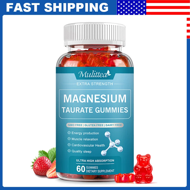 Magnesium Taurate Gummies Sleep Support Cardiovascular Health Muscle Health