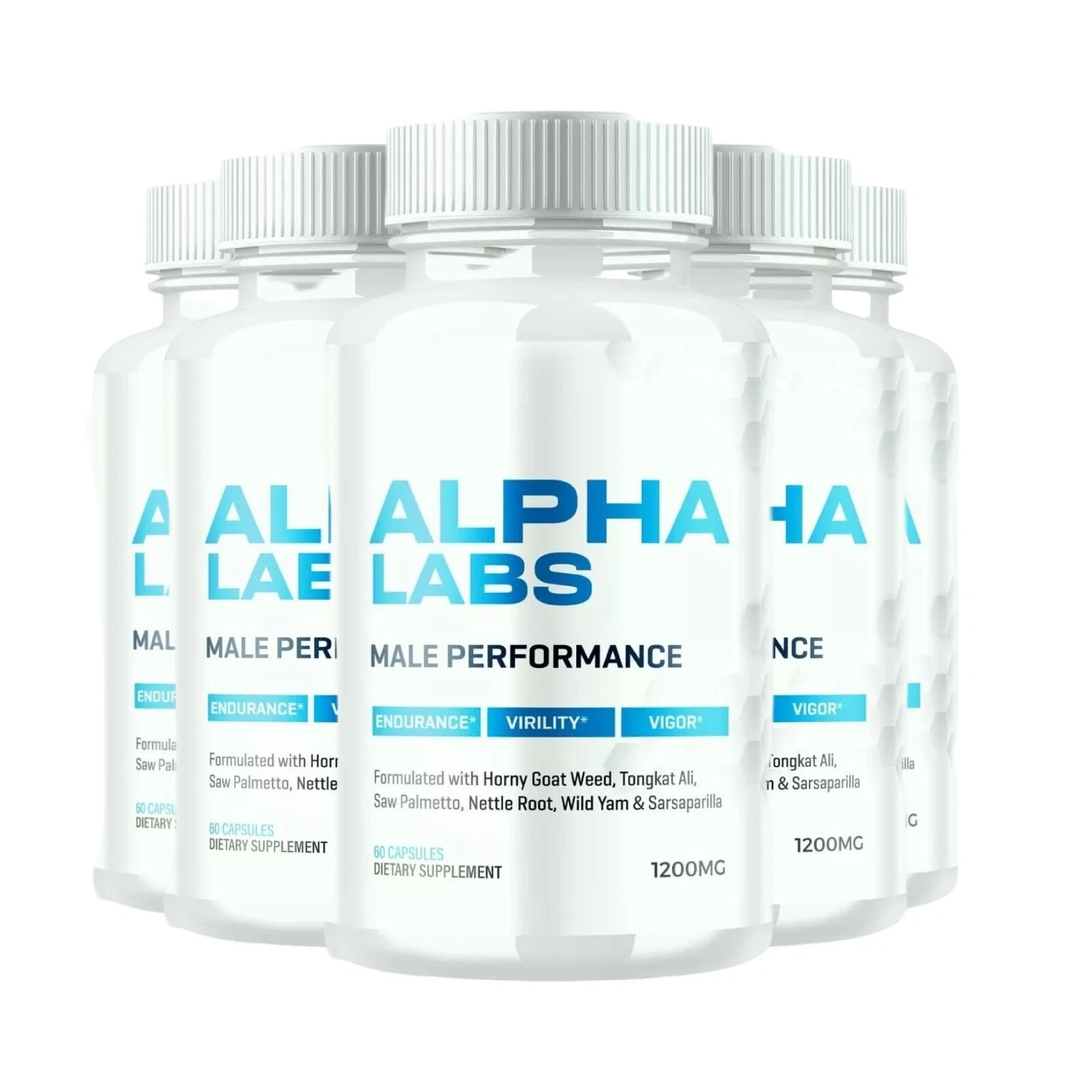 5-Pack Alpha Labs Max Performance Supplement AlphaLabs Pills - 300 Capsules