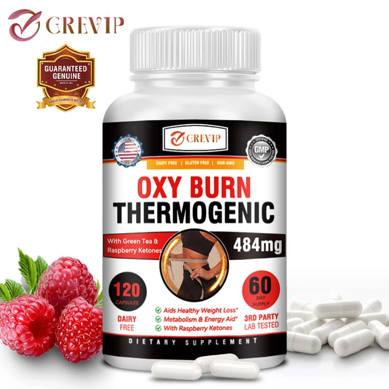 Oxy Burn Thermogenic Capsules - with L-Carnitine - Fat Burning, Weight Loss