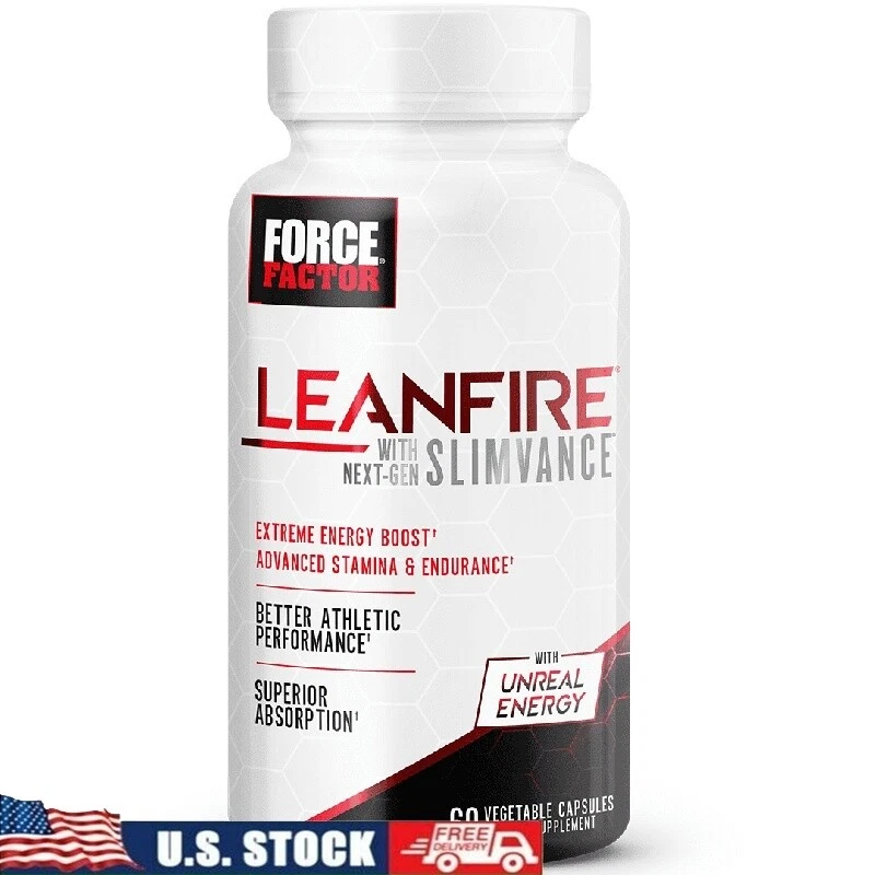 LeanFire SLIMVANCE Thermogenic Fat Burner 60 Caps Energy Boost Weight Loss Adult