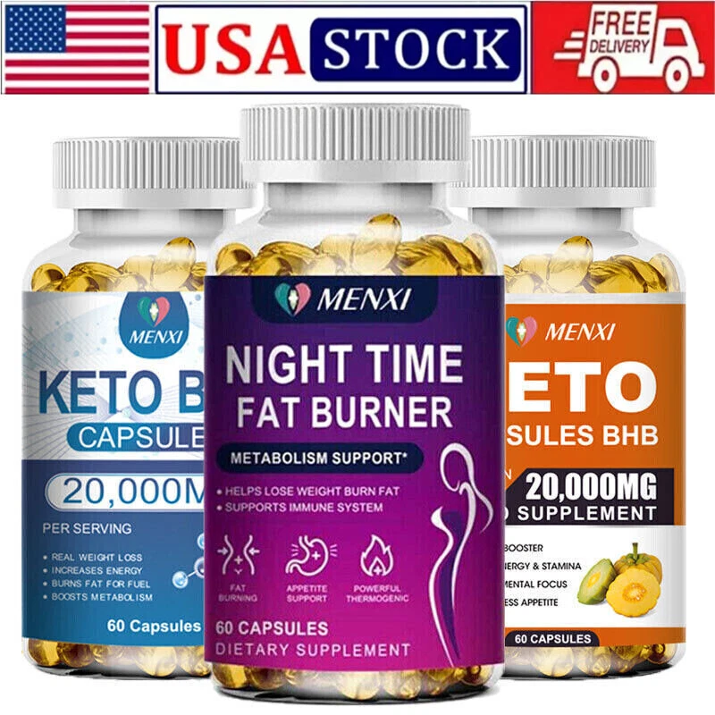 Keto BHB Diet Pills Weight Loss Fat Burner Appetite Suppressant Supplement Detox