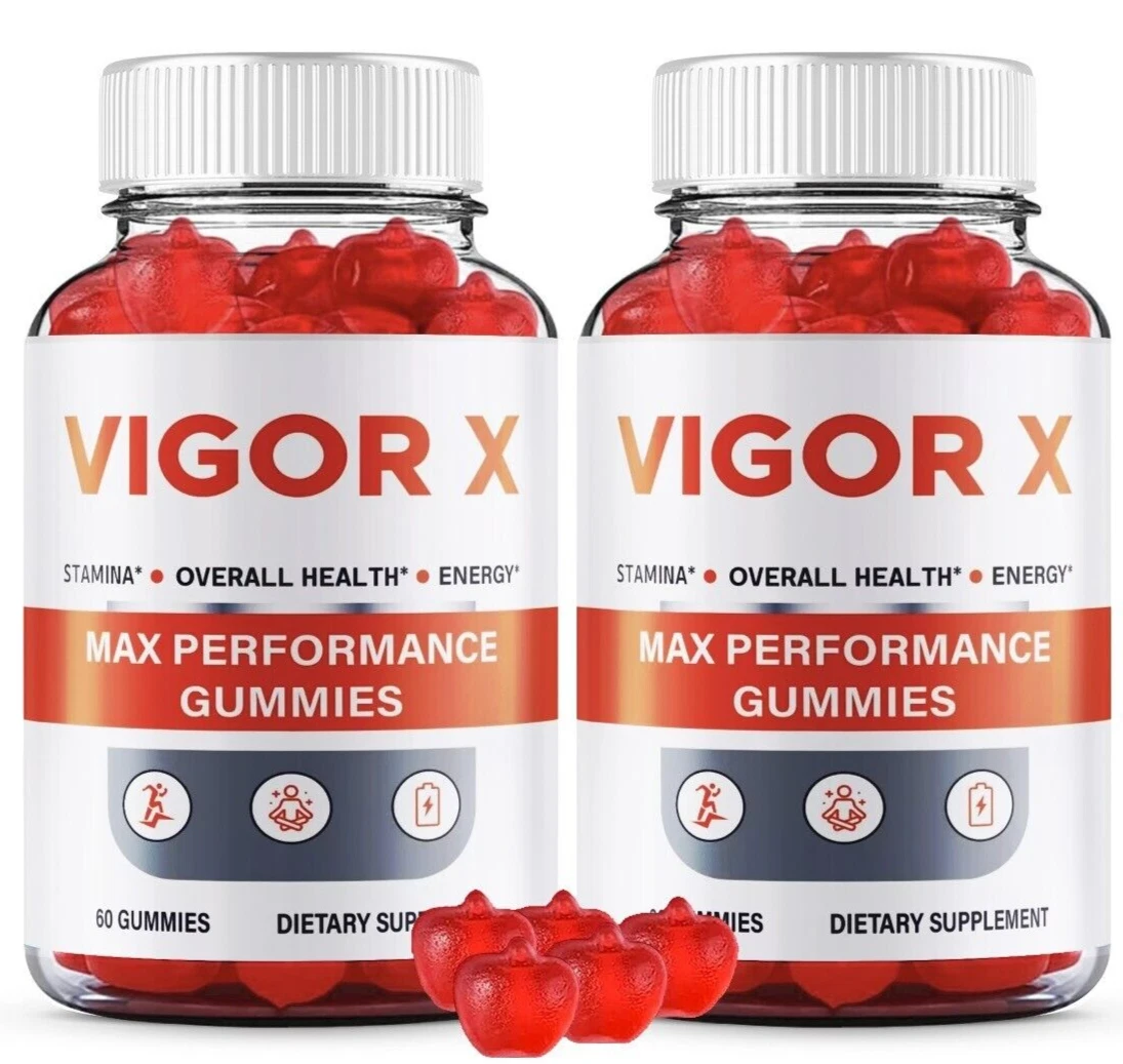 (2 Pack) Vigor X Male Performance Gummies Maximum Strength Formula (120 Gummies)