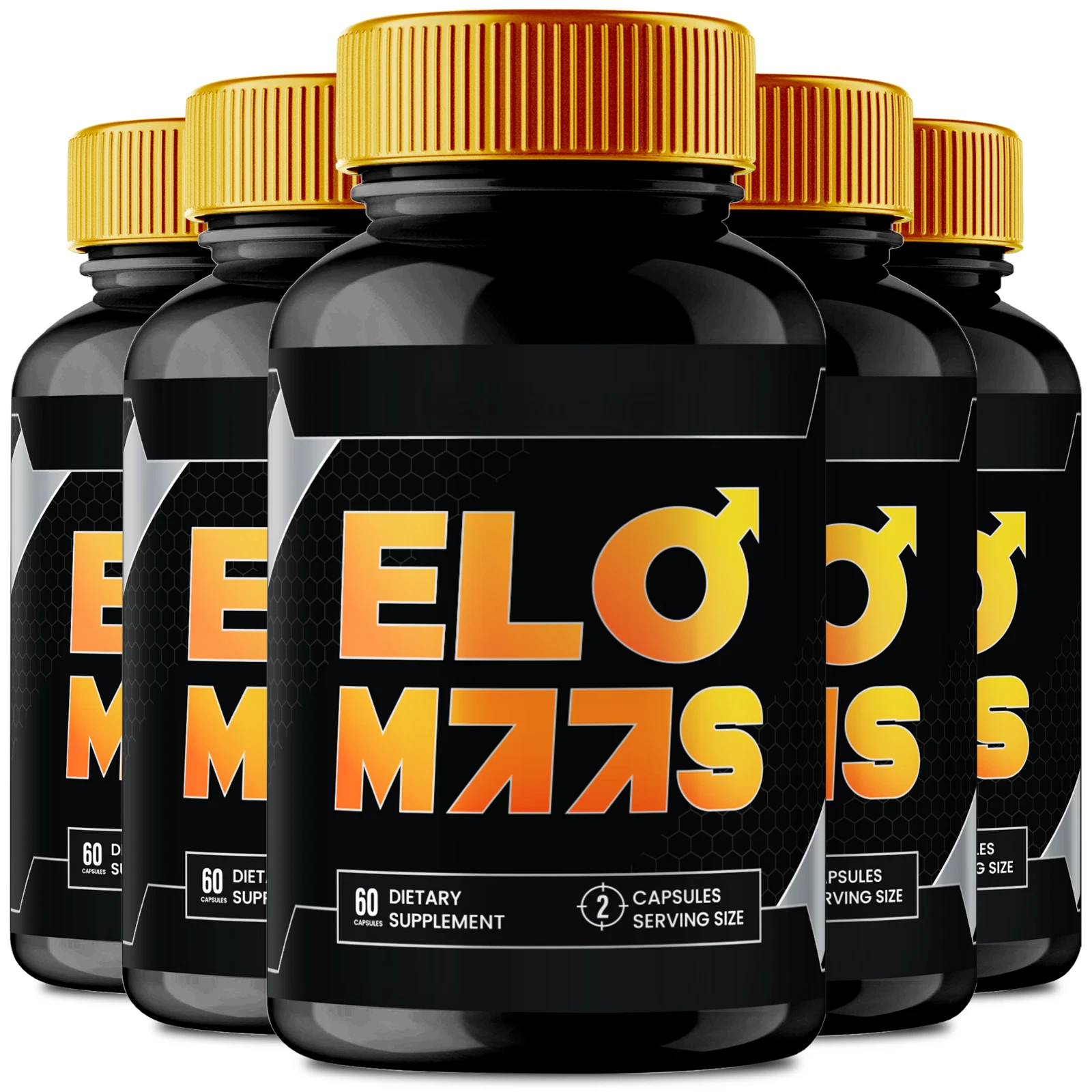 (5 Pack) Elo Maas Men Capsules, Male Health Pills to Improve Stamina & Endurance