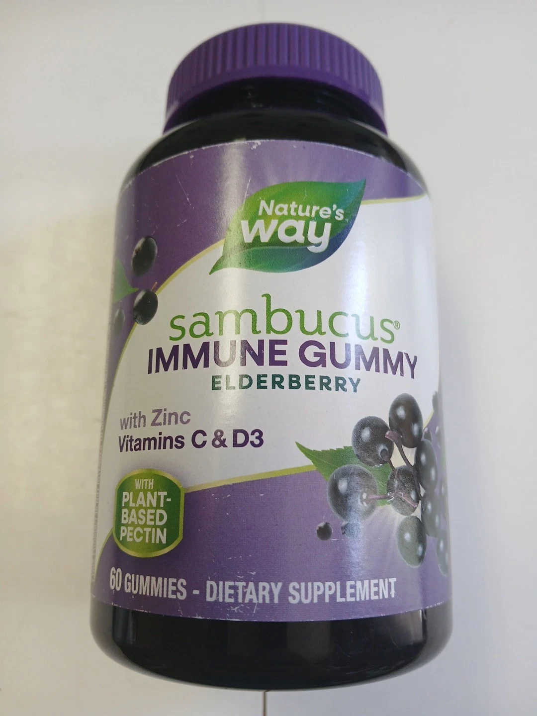 Nature's Way Sambucus Elderberry Gummies for Immune Support - 60 Count
