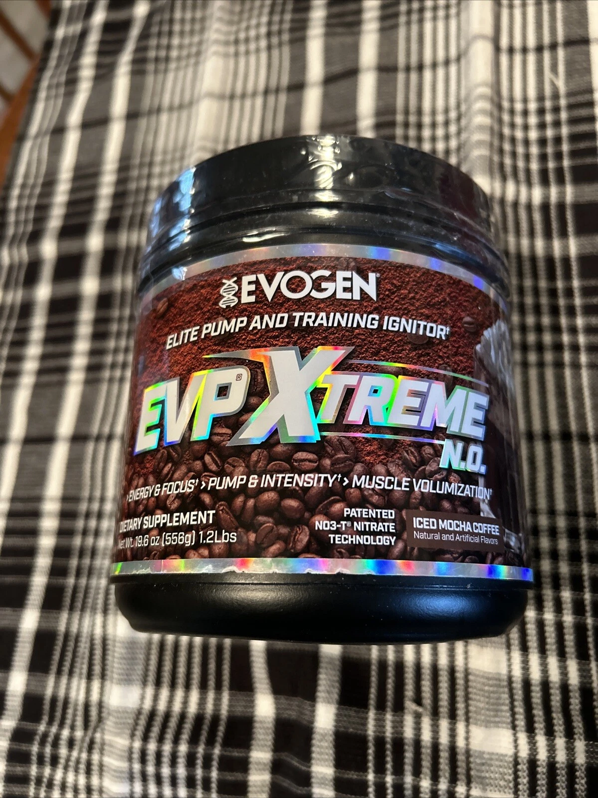 Evogen EVP Xtreme Elite Pump & Training Ignitor Mocha Coffee Iced 19.6oz Powder