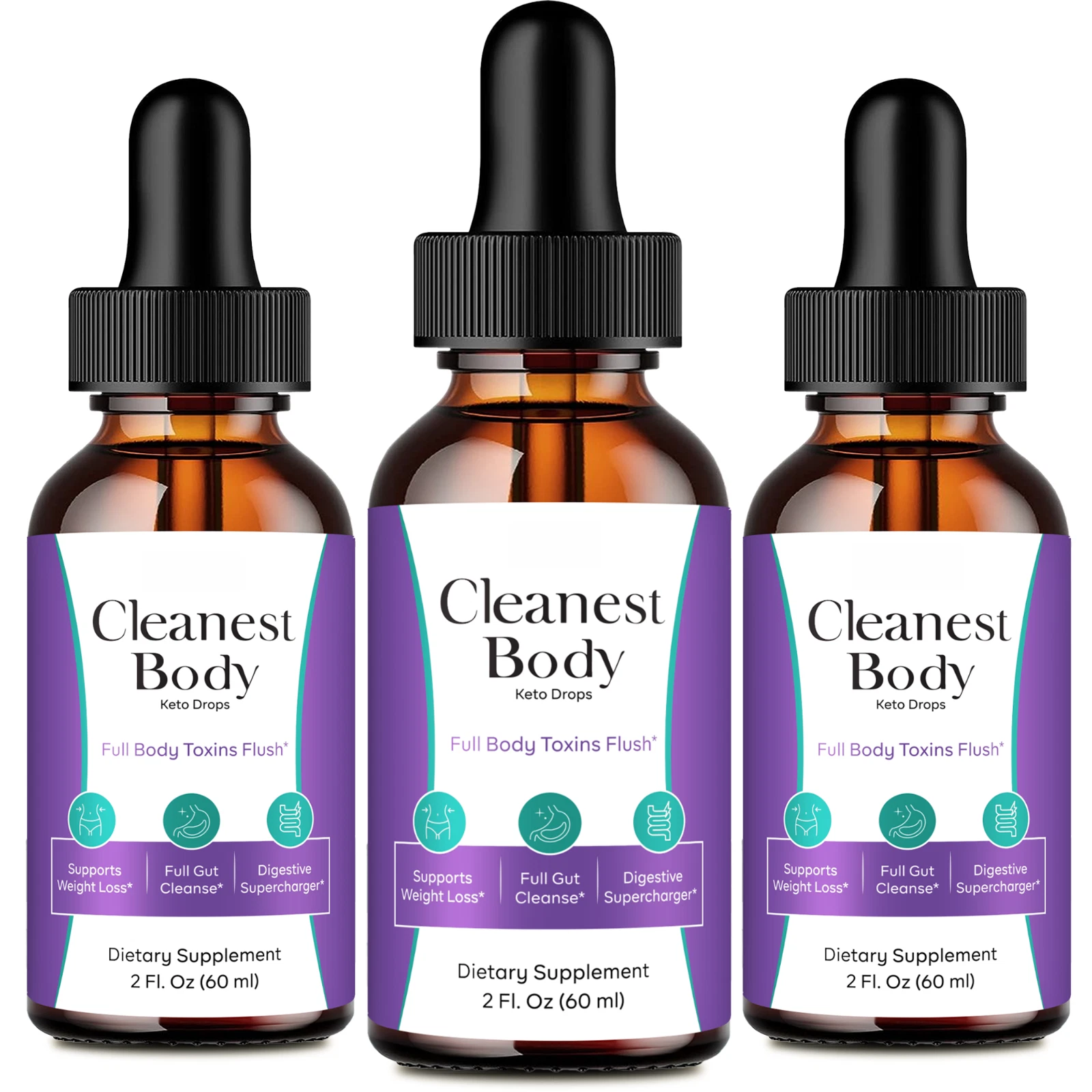 Cleanest Body Keto Drops, CleanestBody Drops for Weight Management (3 Pack)