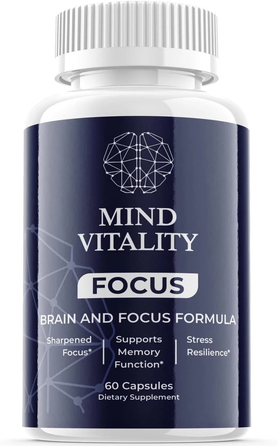 (1 Pack) Mind Vitality Focus Nootropic Supplement - Brain Productivity Support