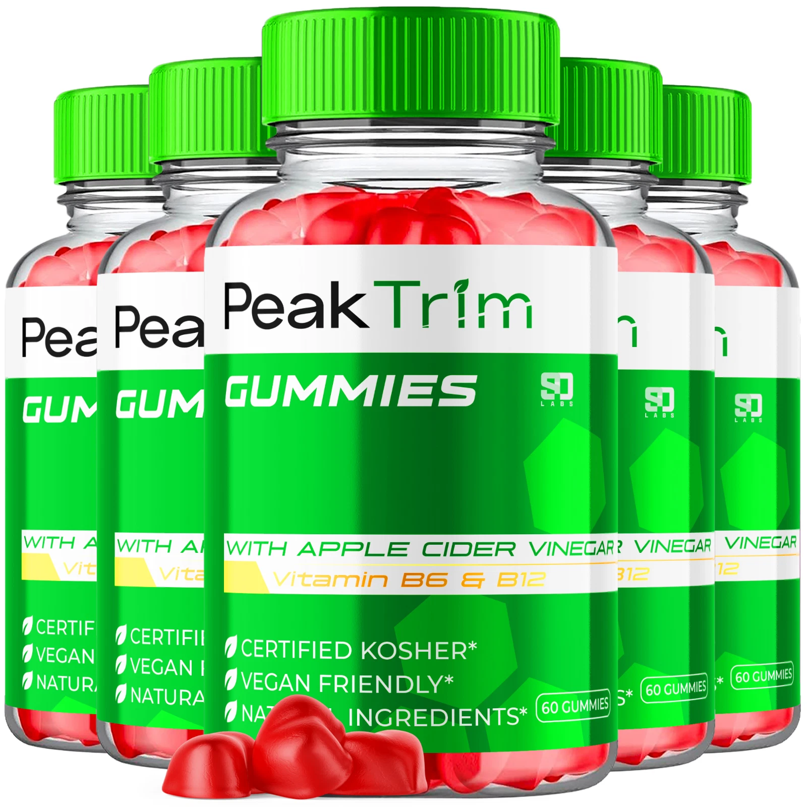 PeakTrim ACV Gummies - Boost Energy and Support Weight Management (5 Pack)