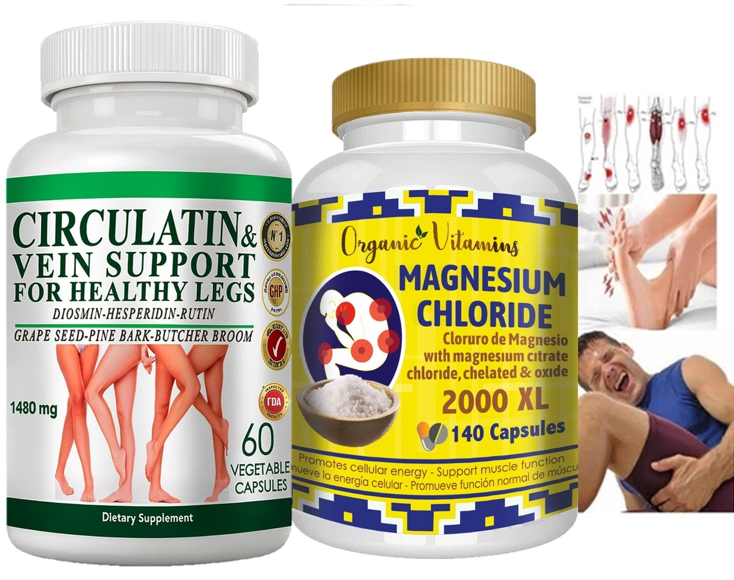 Magnesium diosmin natural vitamins cramp support sp leg cramp vein support 180
