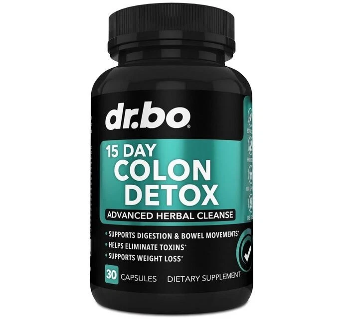 Colon Cleanser Detox for Weight Flush - 15 Day Intestinal Cleanse Pills, 30 caps