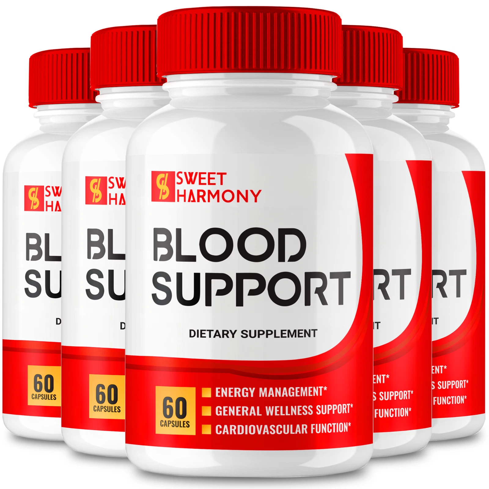 (5 Pack) Sweet Harmony Capsules, Blood Formula Support Capsules (300 Capsules)