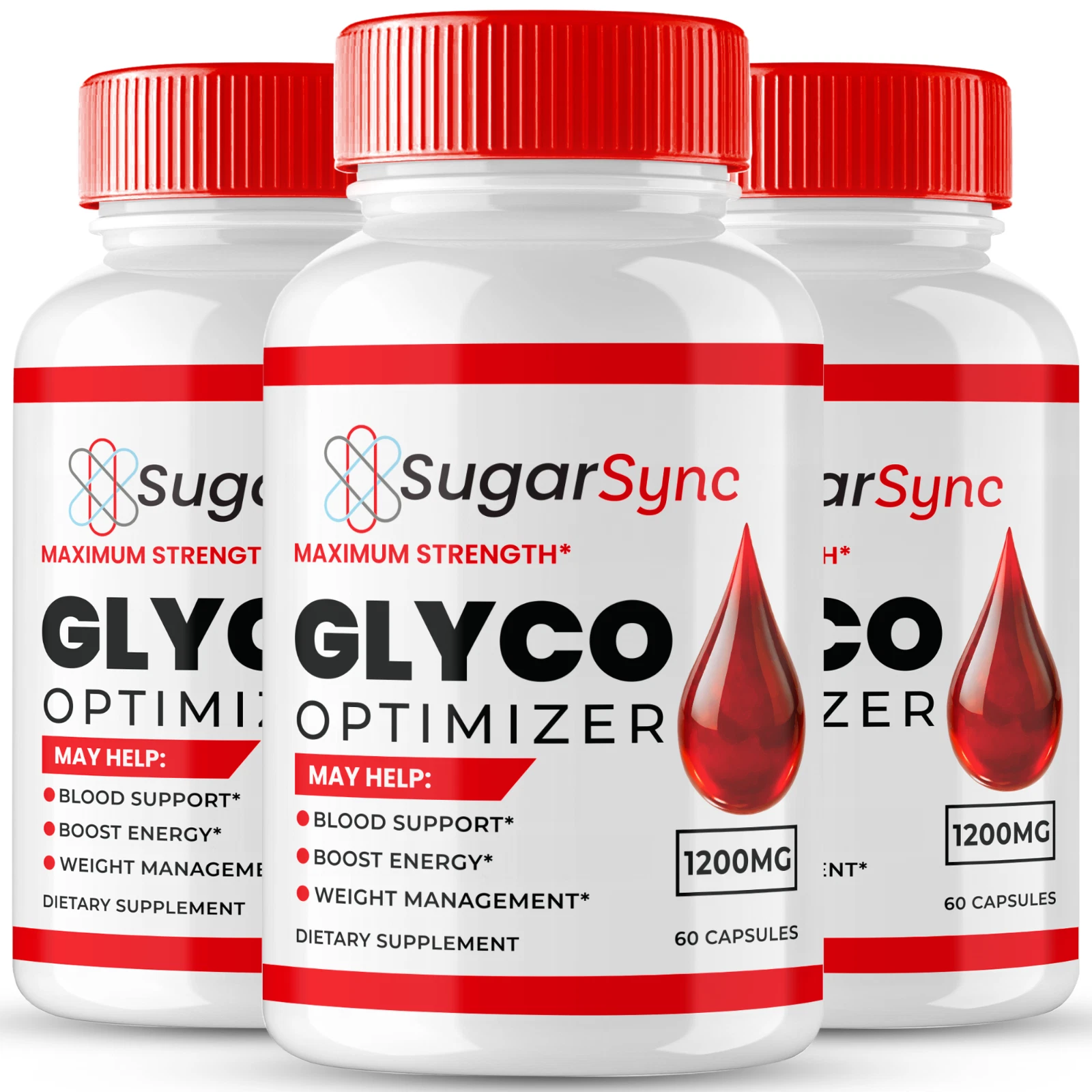 (3 Pack) Sugar Sync Glyco Optimizer Capsules, Blood Formula Support Pills