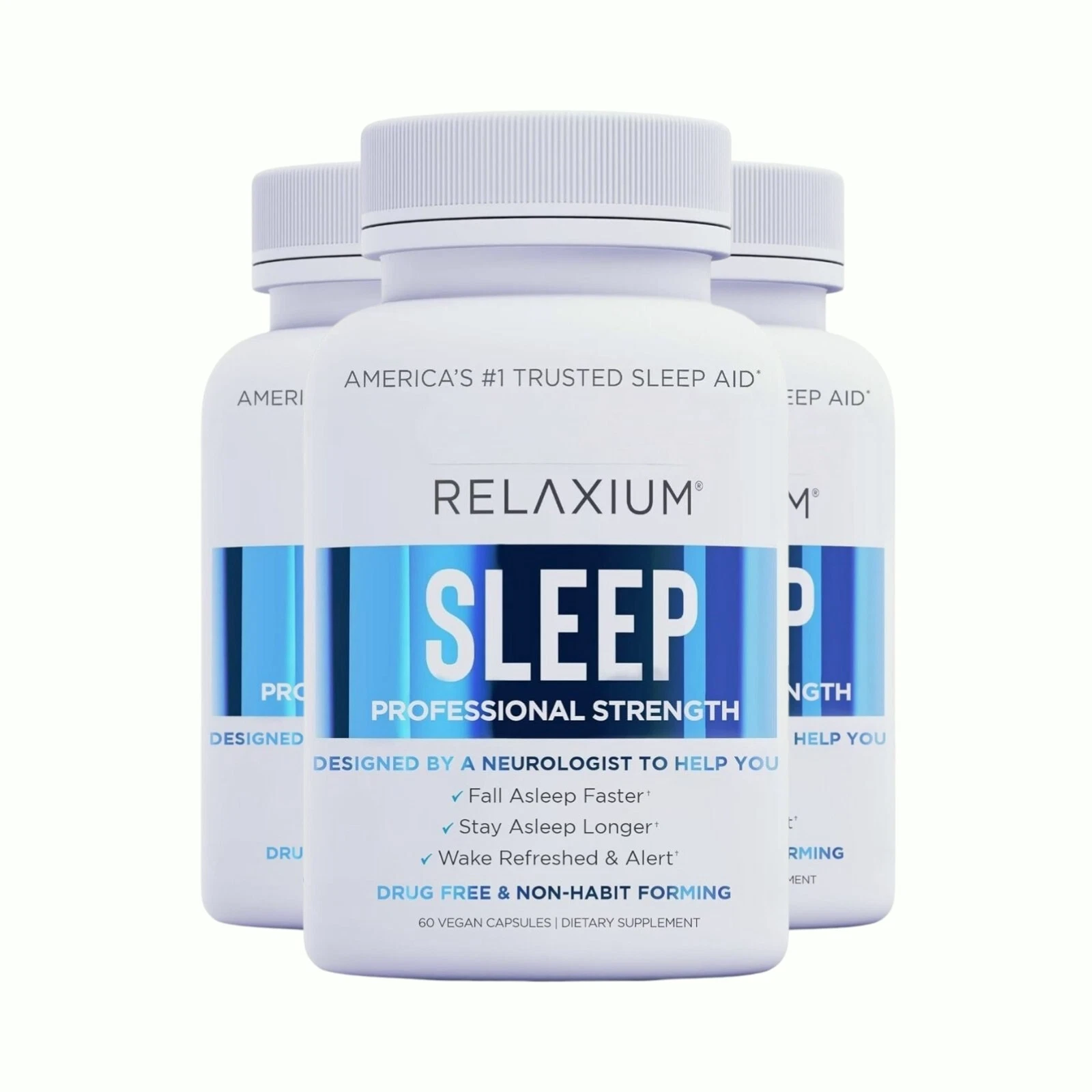 3-Pack Relaxium Sleep Natural Dietary Supplement for Better Sleep - 180 Capsules