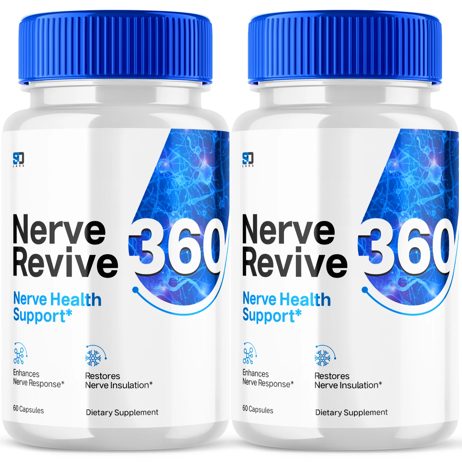 (2 Pack) Nerve Revive 360 - Nerve Health & Cognitive Support Supplement 120ct
