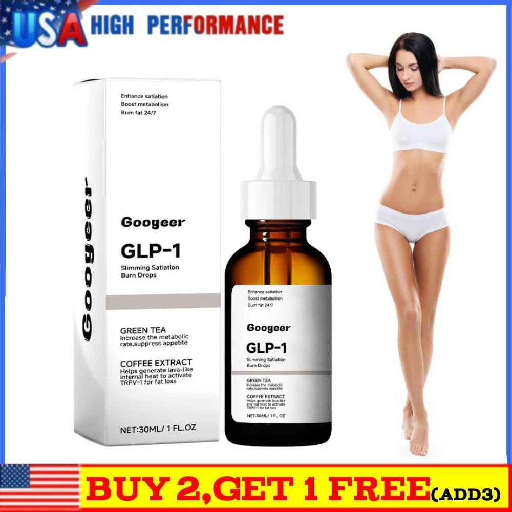 GLP-1 Weight Loss Fat Burner Drops Diet Supplement Slimming Drops 30 ML NEW--