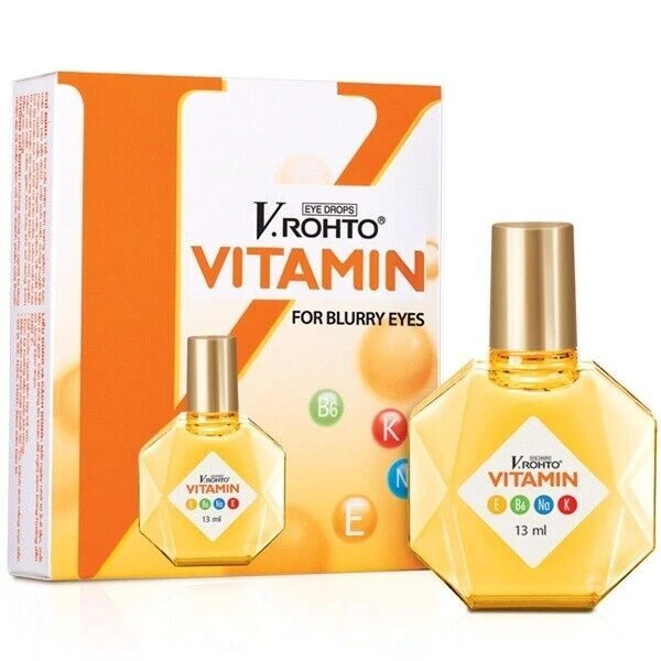 10x V.Rohto Vitamin Eye Drops Rohto Vitamin for Dry Eyes Blurry Vision, Fatigue