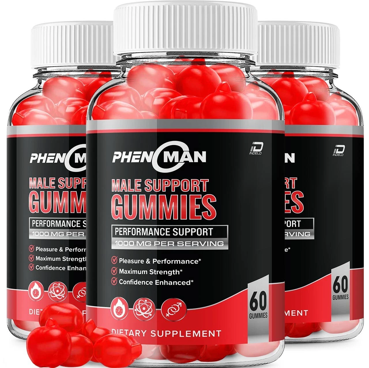 (3 Pack) Phenoman for Men Gummies - Pheno man Support Muscle Growth...
