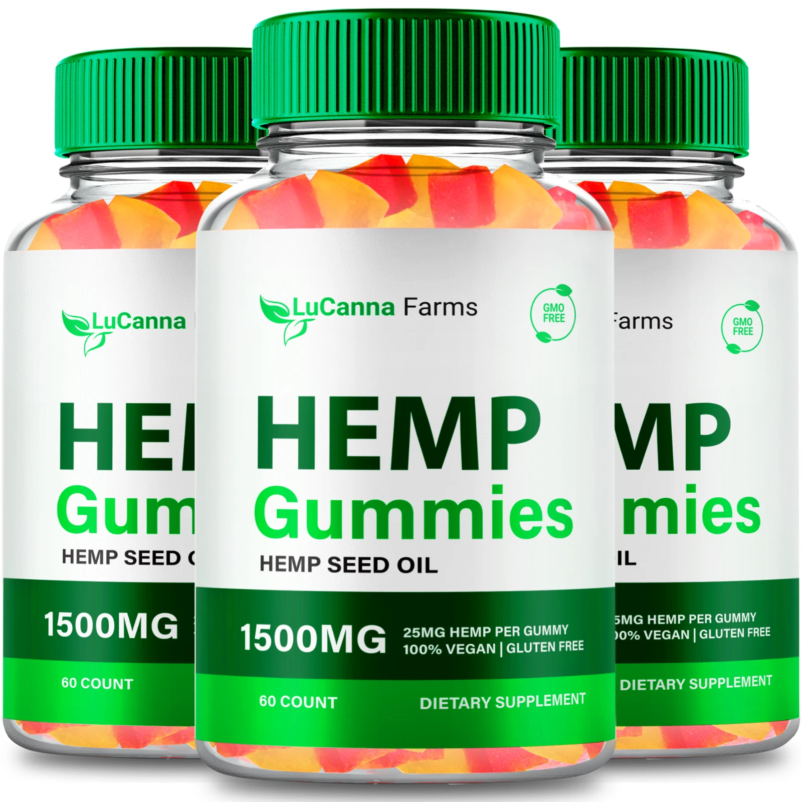 (3 Pack) LuCanna Gummies, All Natural Health & Overall Wellness, (180 Gummies)