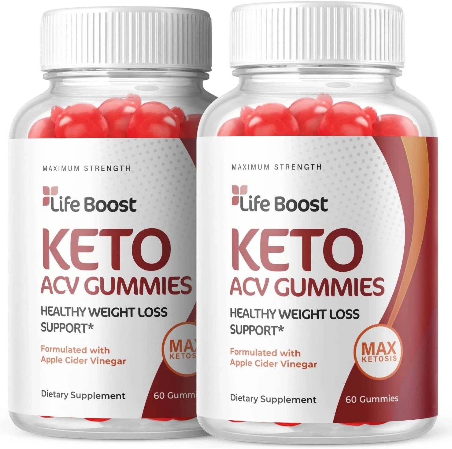2 Pack - Life Boost Keto ACV Gummies - Vegan, Weight Loss Supplement - 120 Gums