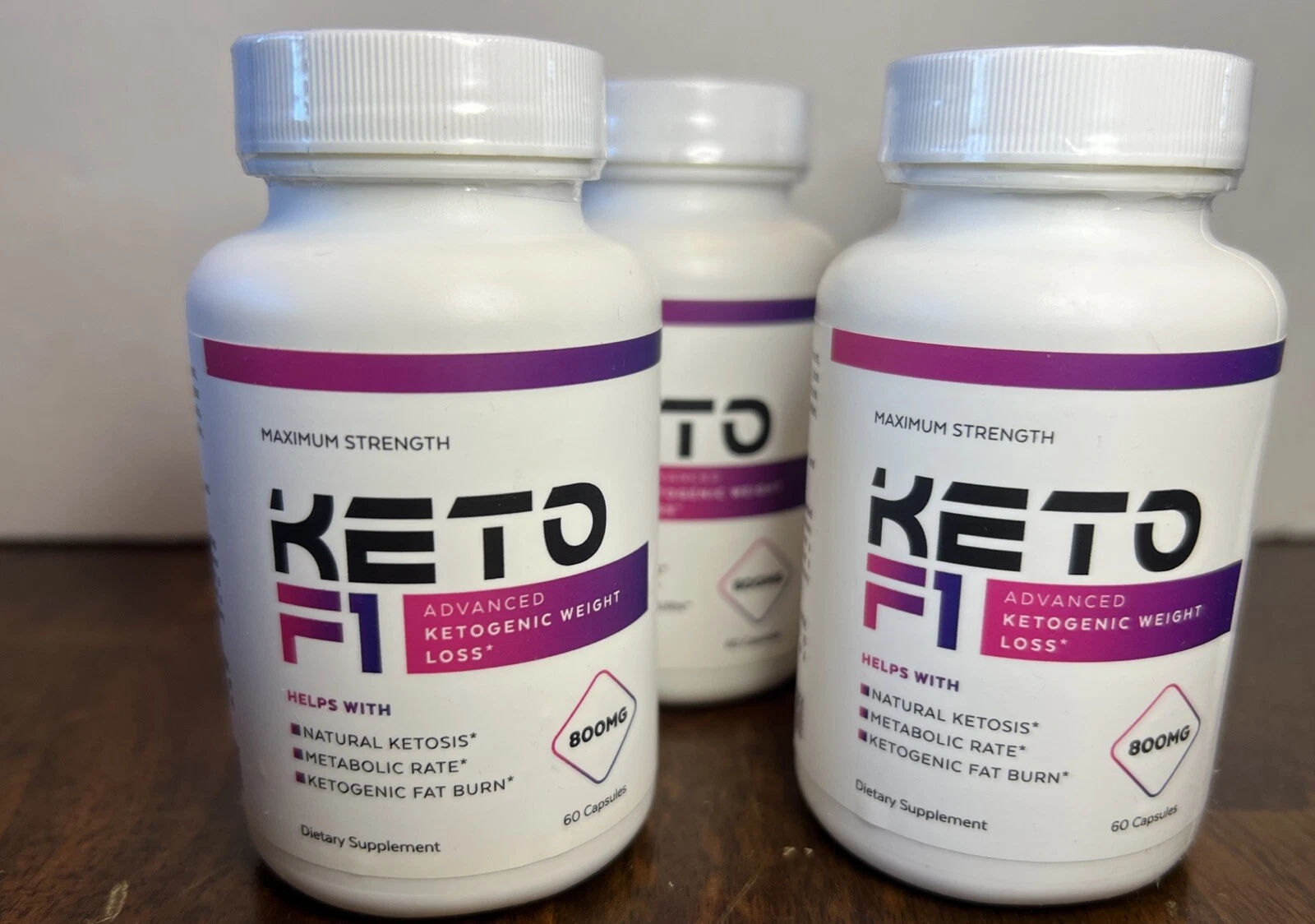 Lot of 4 Keto F1 Maximum Strength 800mg Weight Loss 60 Caps Each Expire 3/24