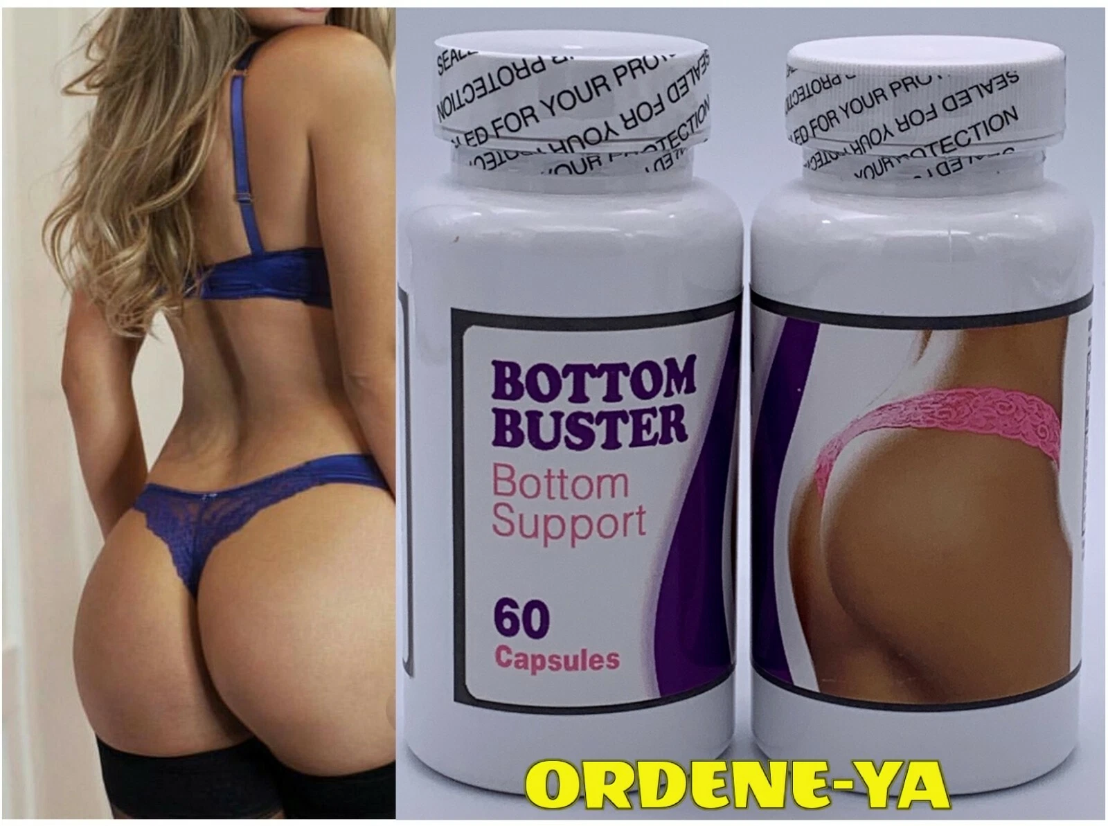 Bottom Buster 60 Caps Butt Enhancement Pills Firm Growth Up Lift