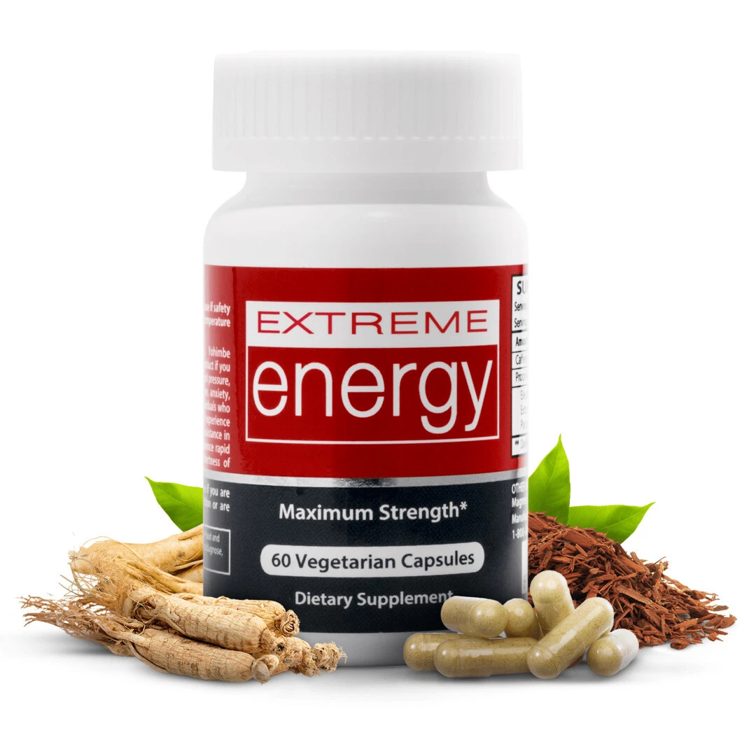 Herbal Nitro Extreme Energy - Maximum Strength Energy Pills for Women & Men