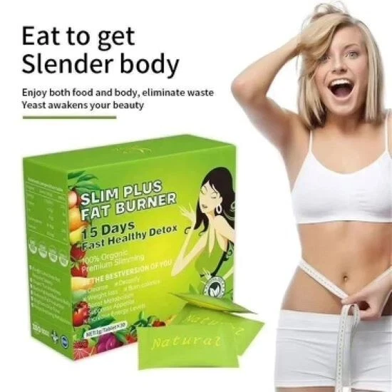 SLIM PLUS FAT BURNER-15 Days Fast Healthy Detox (2 Packs-30 Days)