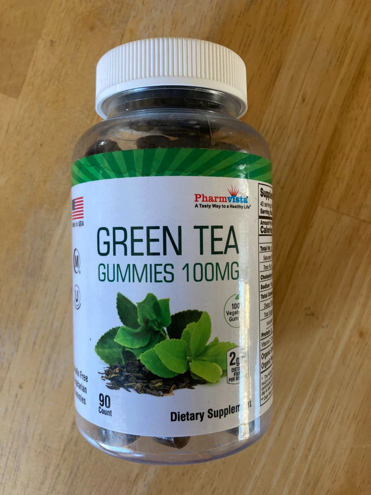 Pharmvista Fat Burner Green Tea 90 Gummies Appetite 100mg Suppressant WeightLoss