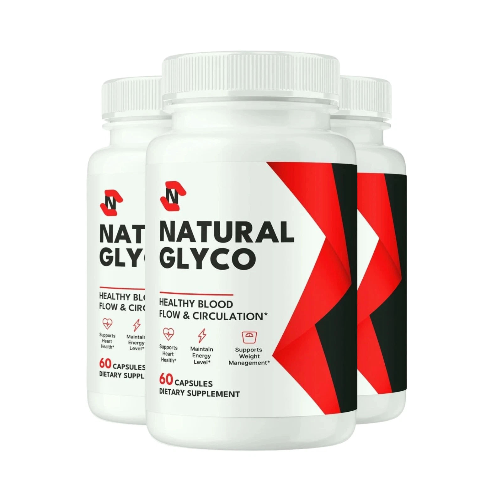 3-Pack Natural Glyco Blood Support Pills, NaturalGlyco Support - 180 Capsules