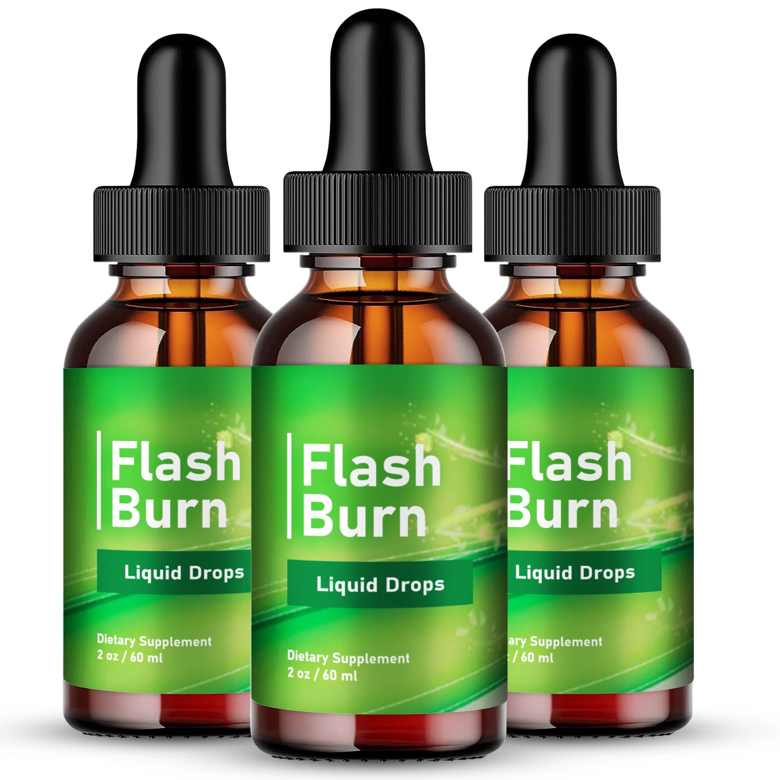 (3 Pack) Flash Burn Weight Loss Drops, FlashBurn for Fitness & Lasting Energy