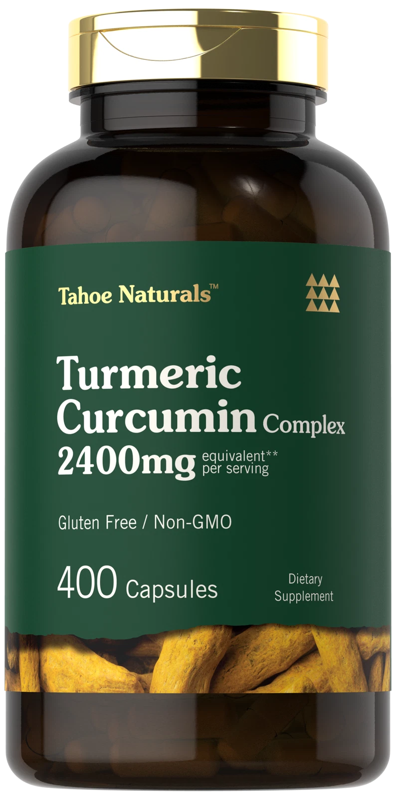 Turmeric Curcumin 2400mg | 400 Capsules | Non-GMO | by Tahoe Nutritionals