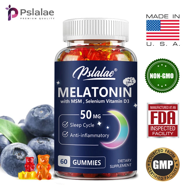 Melatonin 50mg - Improve Sleeping, Fall Asleep Faster, Extend Sleep Time 60pcs