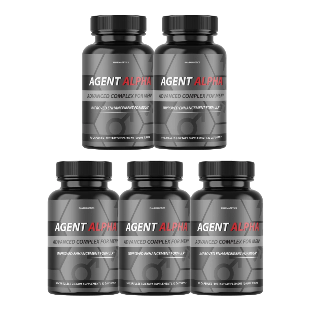 Agent Alpha Supplement for Men Virility Performance Formula - 5 Bottles