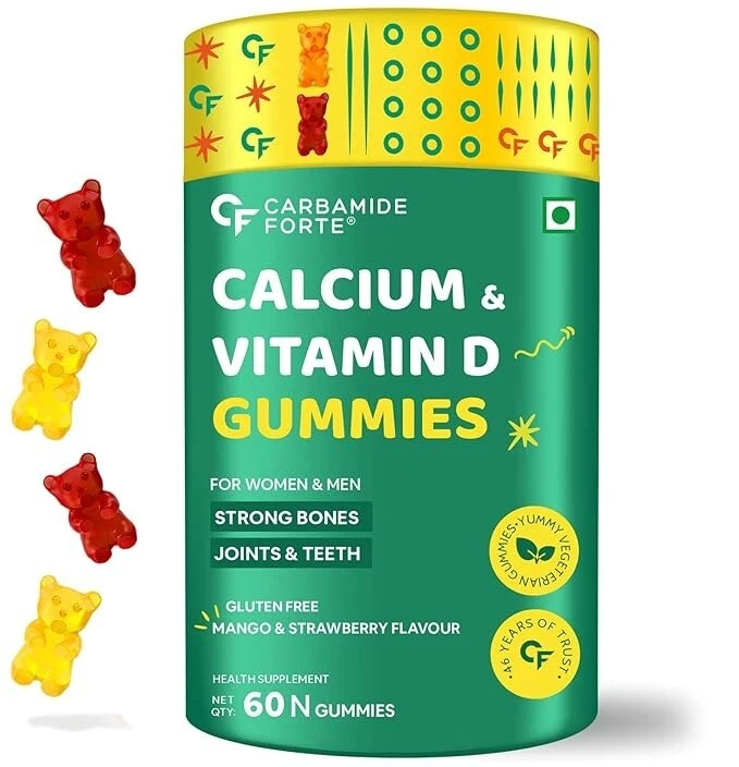 Carbamide Forte Calcium with Vitamin D Gummies 60 For Joints & Teeth FS