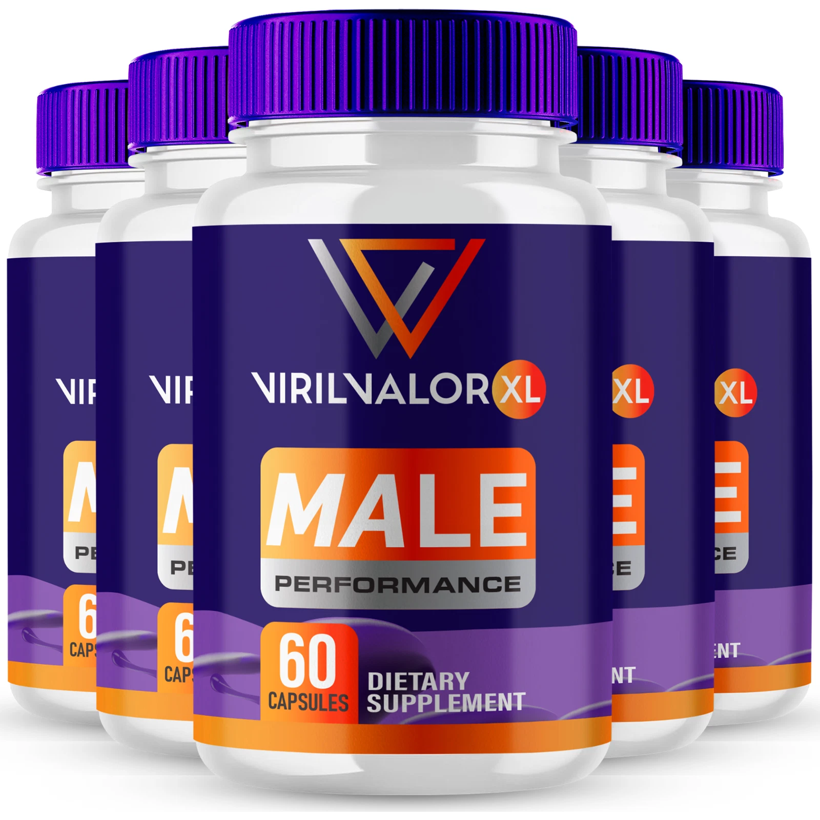 (5 Pack) Viril Valor Pills, VirilValor for Men Viril Valor Advanced Male Support